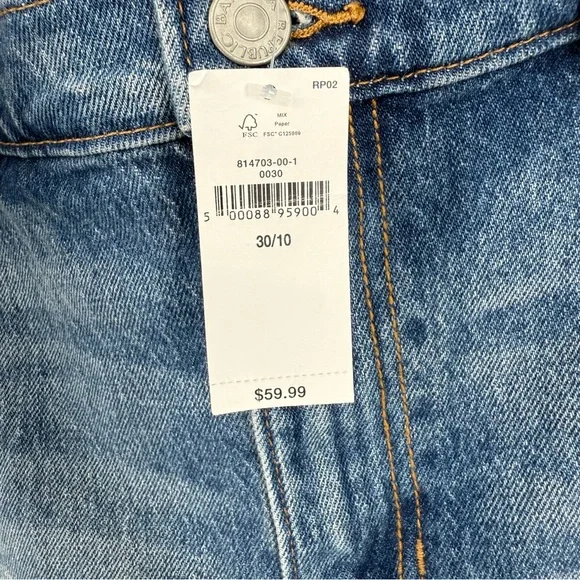 Banana Republic Classic Medium Blue Jean Denim Shorts Size 10 - Picture 3 of 4